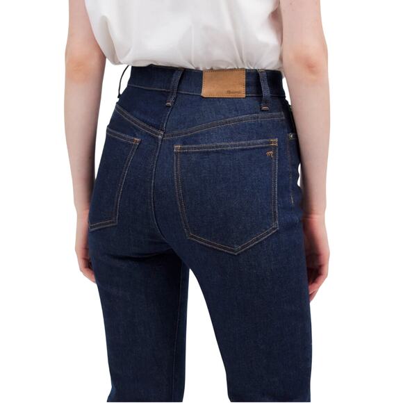 Madewell 24P 90s High Rise Straight Jeans Dark Norman Wash NWT Petite - Picture 5 of 11